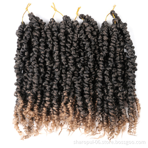 Sharopul Pre passion twist hair 10inch 12strands Crochet hook short passion twist hair extension